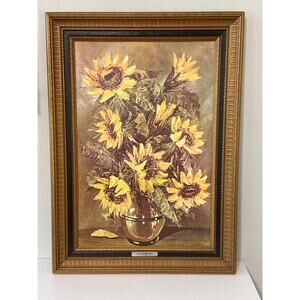 Vintage Sunflowers Painting Wall Art